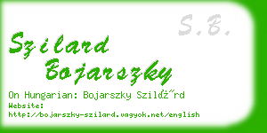 szilard bojarszky business card